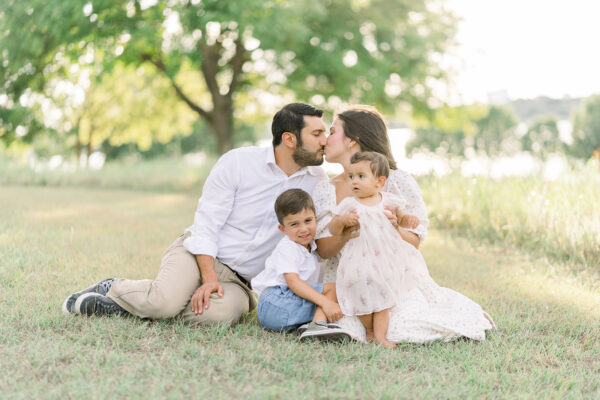 A family picture outdoors