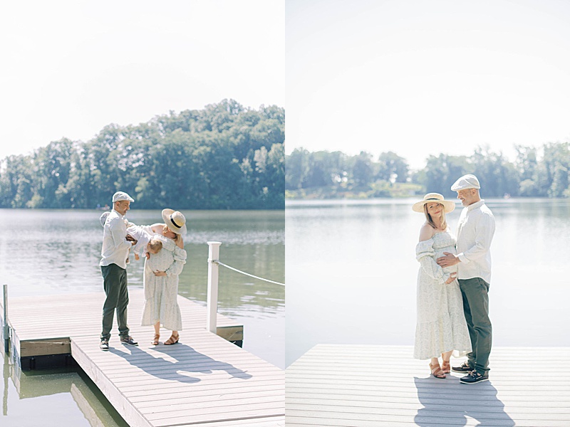 outdoor waterfront family maternity session in Richmond, Virginia photographed by Beatific Visions Photography and featured on The Motherhood Anthology blog