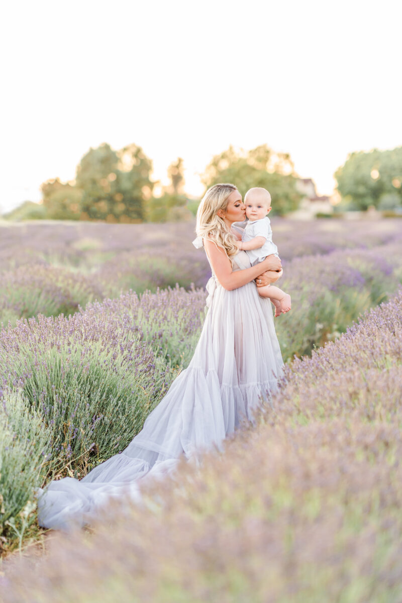 mommy + me photography in lavender field in Bay Area California photographed by amber Courtney owner of light livin photography