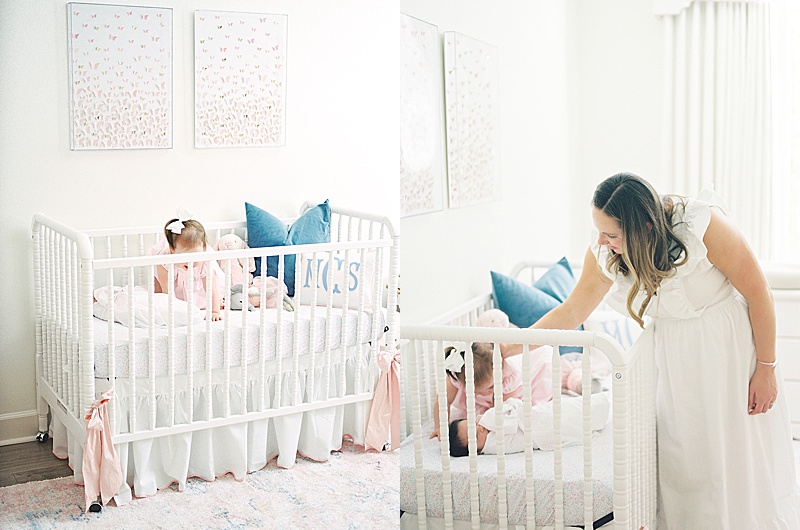 in-home newborn session natural light film photography Jessica brown photography featured on motherhood anthology blog baby girl nursery