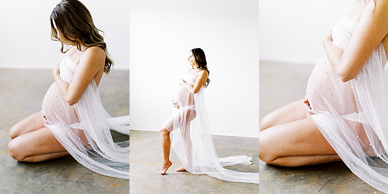 intimate studio maternity session in Denver, Colorado natural light photography by Crystal Leffel Photography featured on The Motherhood Anthology blog