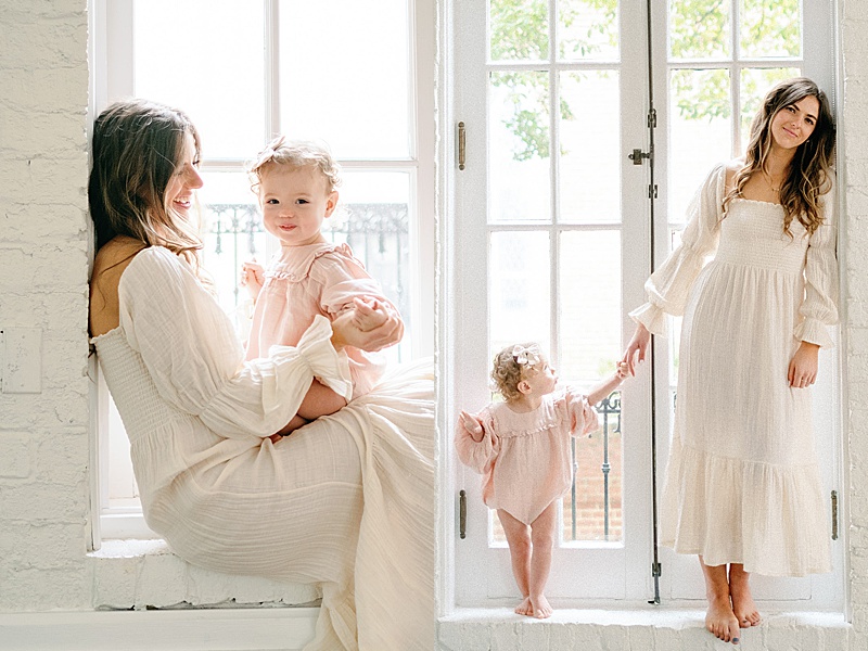 mommy + me session in-home natural light window light organic photographed by Mckenize Fairclough in Richmond, VA 