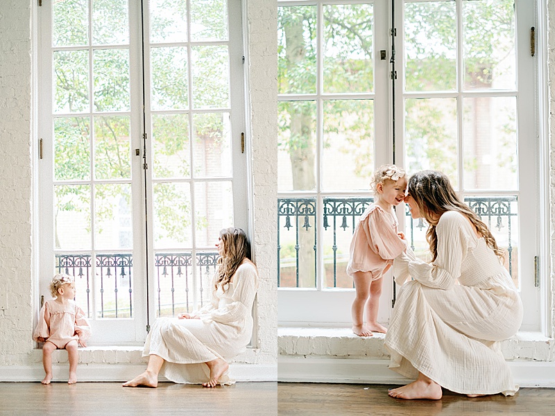 mommy + me session in-home natural light window light organic photographed by Mckenize Fairclough in Richmond, VA 