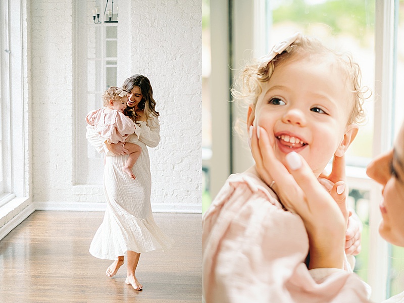 mommy + me session in-home natural light window light organic photographed by Mckenize Fairclough in Richmond, VA 