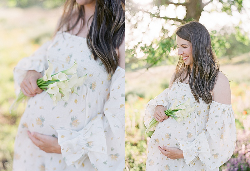 maternity photography session in sunny California natural light photography golden hour