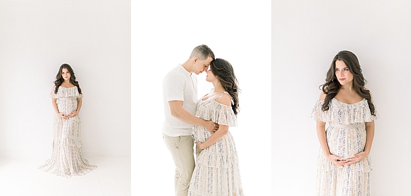 intimate studio maternity photography Olga Clarke photography west palm beach fl light and airy timeless classic natural light