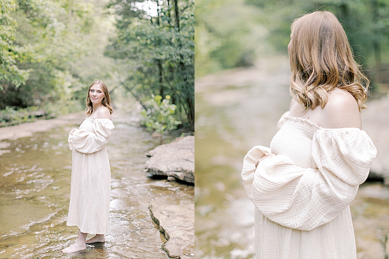 outdoor family and maternity session photography creekside natural light mama to be pregnancy