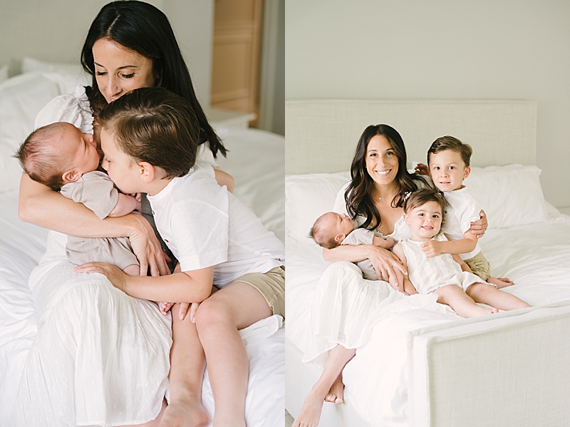 cozy in-home newborn session neutral tones family photography boca raton fl nkb photo featured on the motherhood anthology mama and kids natural light photography