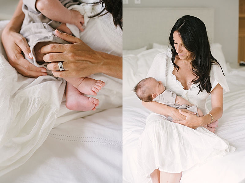 cozy in-home newborn session neutral tones boca raton fl nkb photo featured on the motherhood anthology mama and baby newborn photography