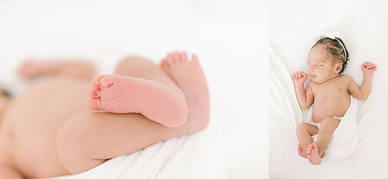 in studio newborn session natural light family of three neutral colors newborn photography