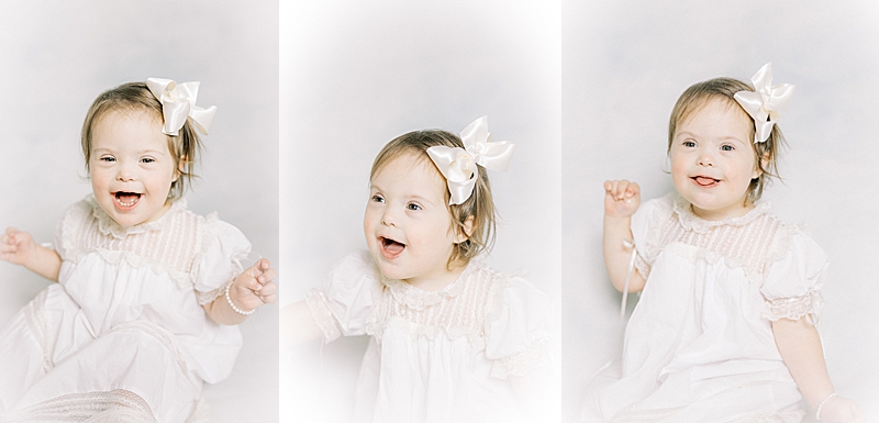 mommy + me photography in studio little girl Down syndrome natural light heirloom portraits