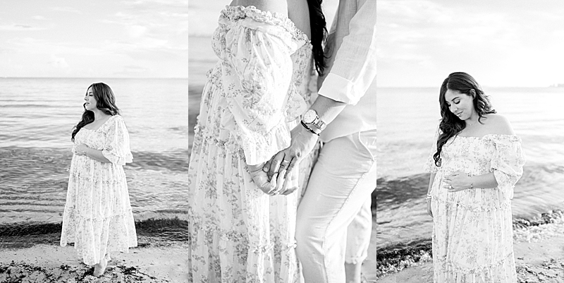 golden hour maternity session beach photography couple session black and white photography Motherhood 