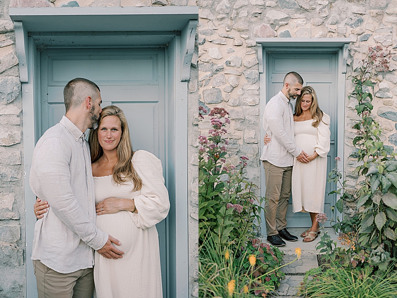 outdoor maternity photography session film photography natural light