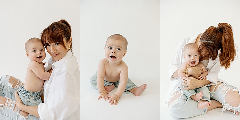 intimate mother and baby photography, studio photography, natural light photography