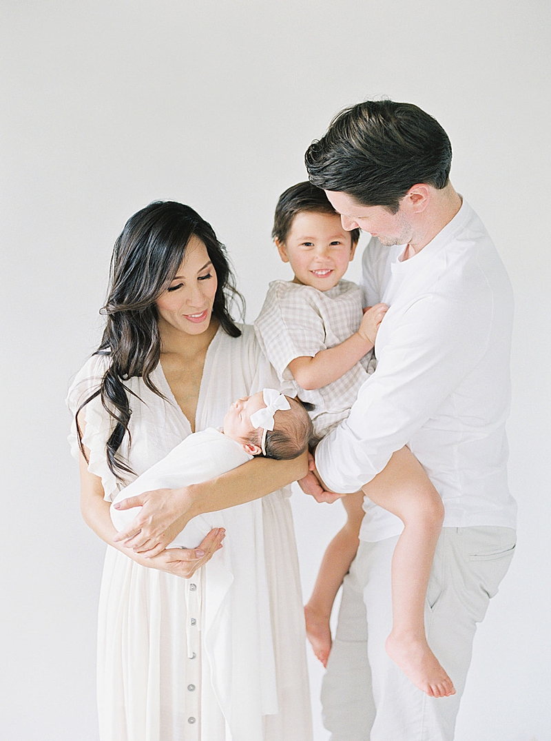 in studio newborn session natural light photography 