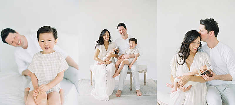 in studio newborn session natural light photography family studio photography